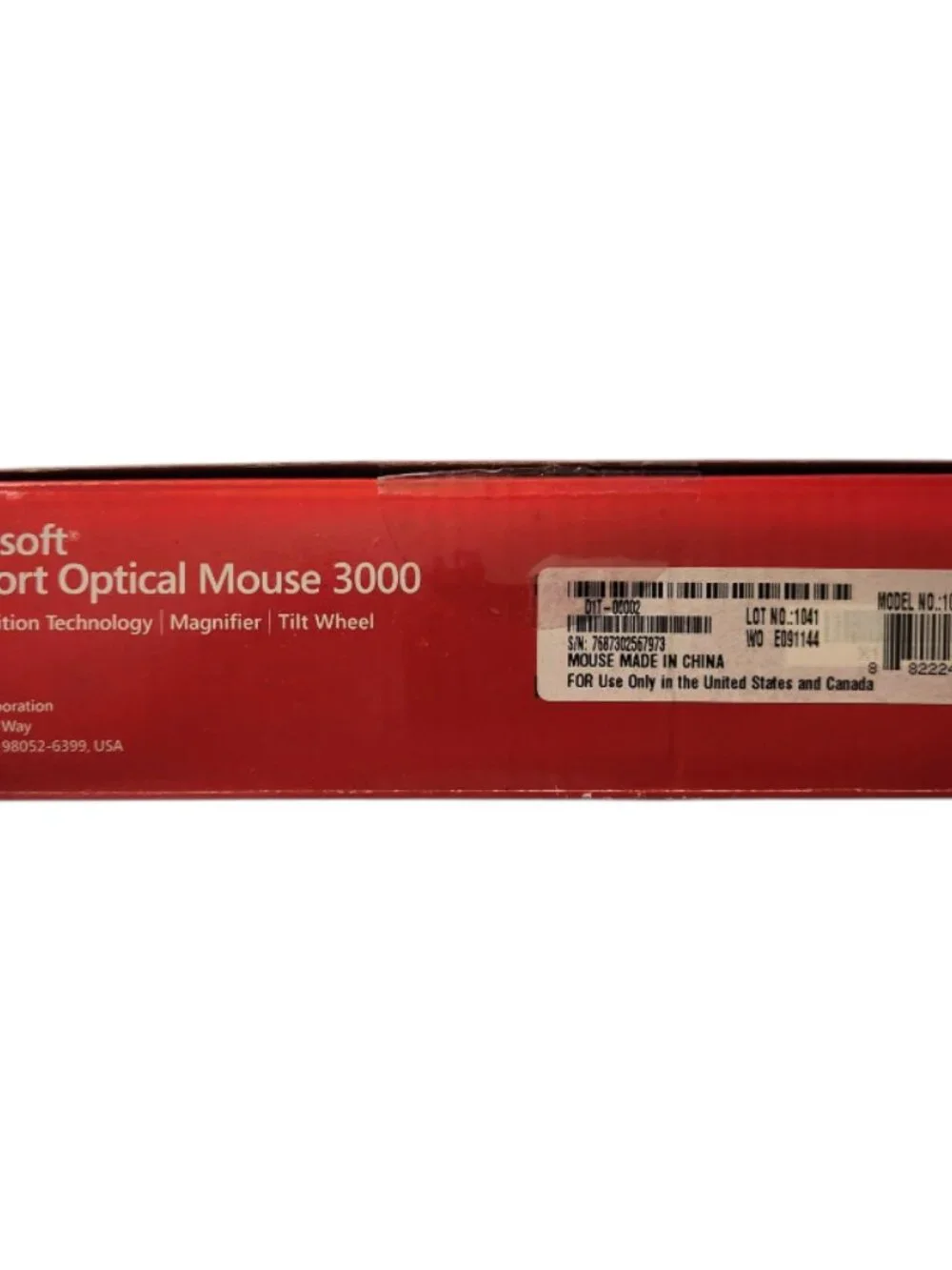 Microsoft Comfort Optical Mouse 3000 Wired 5-Button Silver Gray Black Magnifier